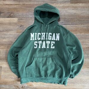 Vintage Michigan State Heavy Weight Faded Cotton Hoodie